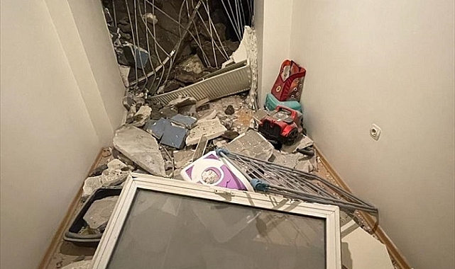 Kopan kaya parçası faciaya sebep oluyordu