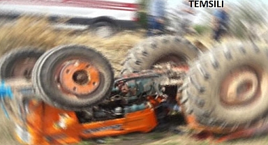 Sulama kanalına devrilen traktörün sürücüsü öldü