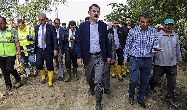 Bakan Kurum, Akyurt'ta incelemelerde bulundu