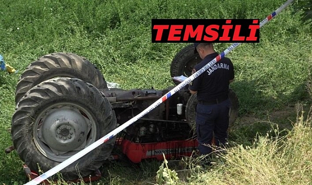 Denizli'de devrilen traktörün altında kalan sürücü öldü