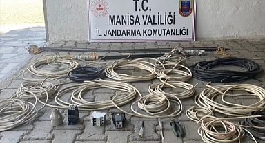Manisa'da kablo hırsızlığı şüphelisi yakalandı