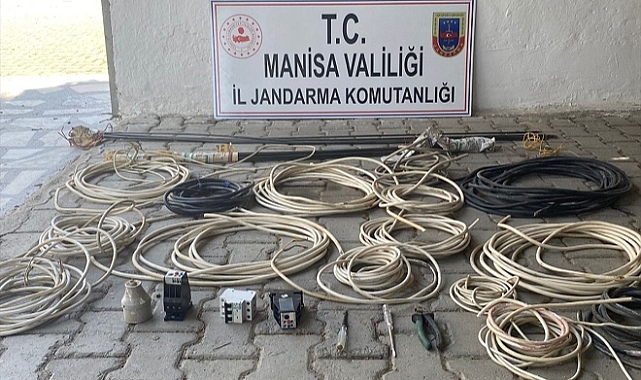 Manisa'da kablo hırsızlığı şüphelisi yakalandı