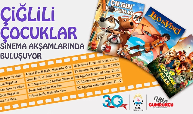 Çiğli'de Sinema Akşamları Başlıyor