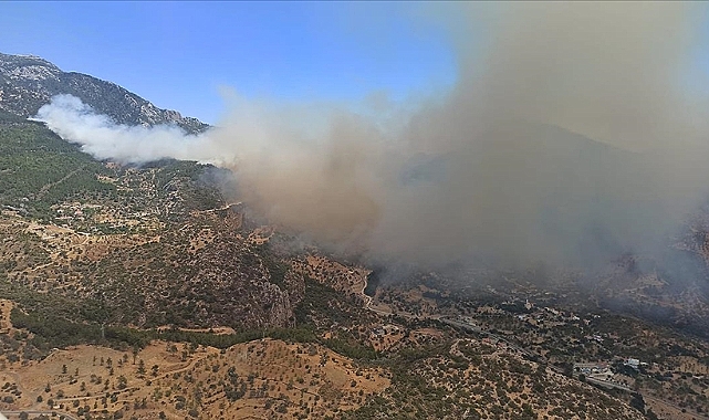 Datça&#039;da Orman Yangını Söndürme çalışmaları devam ediyor