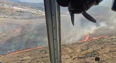 İzmir'de otluk alanda çıkan yangın söndürüldü