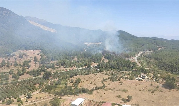 Seferihisar ilçesinde orman yangını