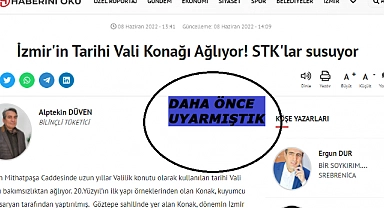 Sitemiz eski vali konağı hakkında uyarmıştı