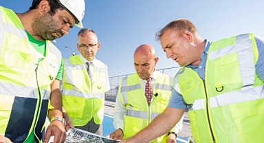 Soyer Çiğli Tramvayı inşaatında incelemelerde bulundu