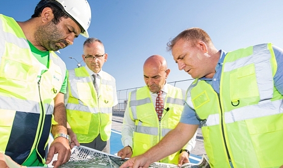 Soyer Çiğli Tramvayı inşaatında incelemelerde bulundu