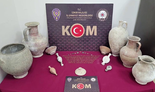 İzmir'de 191 tarihi eser ele geçirildi
