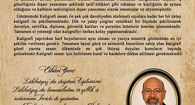 Kaligrafi Sanatçısı Erhan Genç Karşıyaka'da Atölye Açtı