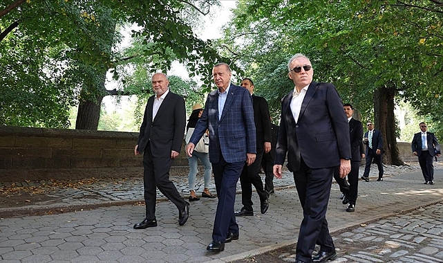 Cumhurbaşkanı Erdoğan, Central Park'ta yürüyüş yaptı