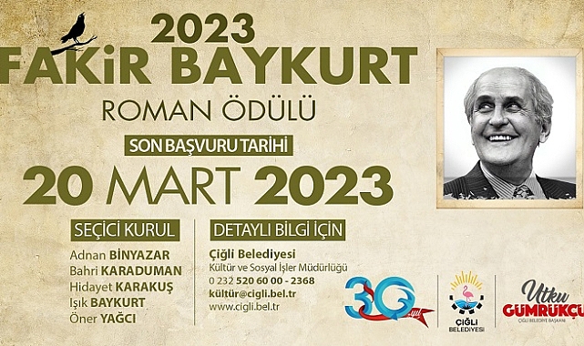 2023 Fakir Baykurt Roman Ödülü için geri sayım başladı