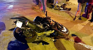 Devrilen motosikletin sürücüsü hayatını kaybetti