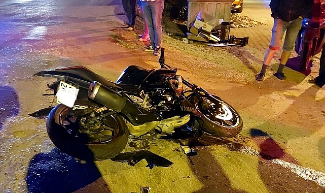 Devrilen motosikletin sürücüsü hayatını kaybetti