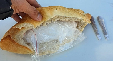 Ekmeğin arasına uyuşturucu gizleyen kişi gözaltına alındı