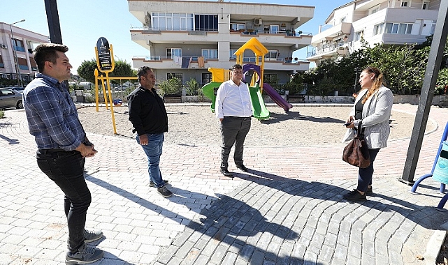 Menderes Belediyesi park ve yeşil alan çalışmalarına devam ediyor