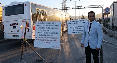 Özel araziden geçen yolun bir bölümü mülk sahipleri tarafından kapatıldı