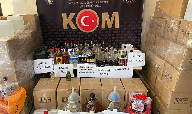 Sahte içki operasyonlarında 24 ton etil alkol ele geçirildi