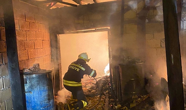 Ula'da yanan ahırdaki 3 büyükbaş hayvan telef oldu