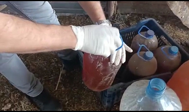 Bayındır'da 1430 litre kaçak şarap ele geçirildi