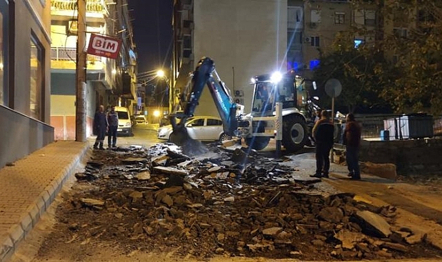 Bayraklı’ya bir ayda 500 ton asfalt