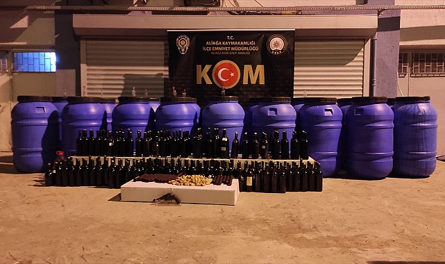 İzmir'de 4 bin 102 litre kaçak içki ele geçirildi