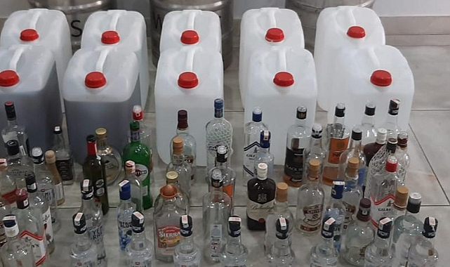 Aydın'da 387 litre kaçak içki ele geçirildi