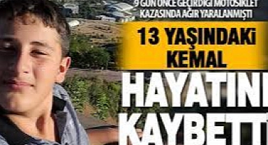 Denizli'de motosiklet kazasında yaralanan çocuk yaşam mücadelesini kaybetti