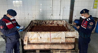 İzmir'de kaçak salça üretilen besi çiftliğinde 20 ton gıda malzemesi bulundu