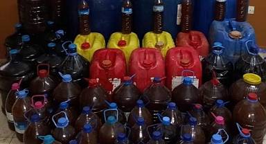 Kütahya'da 1076 litre sahte içki ele geçirildi