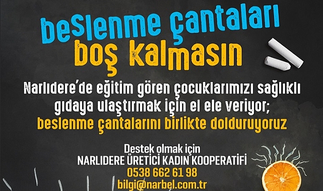 Narlıdere’de Beslenme Çantaları Boş Kalmayacak