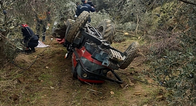 Aydın'da devrilen traktörün sürücüsü öldü