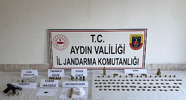 Aydın'da uyuşturucu operasyonunda tarihi eser ele geçirildi