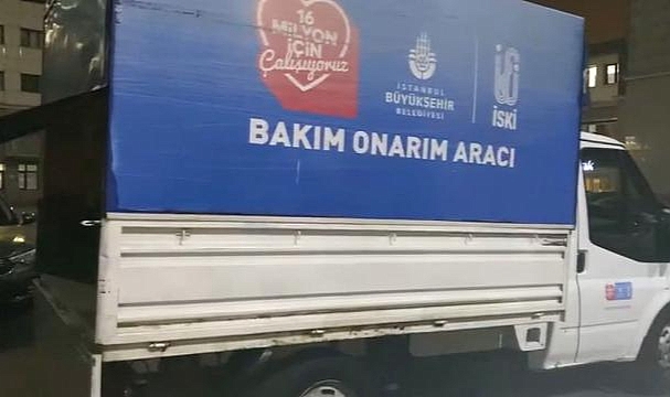 "İBB Bakım Onarım Aracı" yazan kamyonette uyuşturucu ele geçirildi