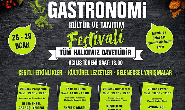 Menderes’te Gastronomi Kültür ve Tanıtım Festivali Rüzgarı
