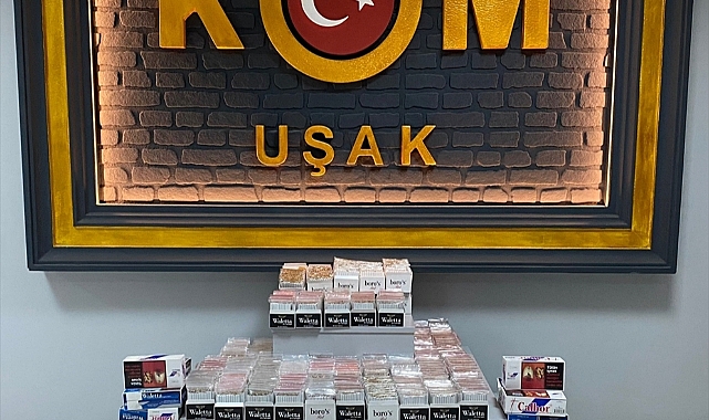Uşak&#039;ta 16 bin kaçak sigara ele geçirildi