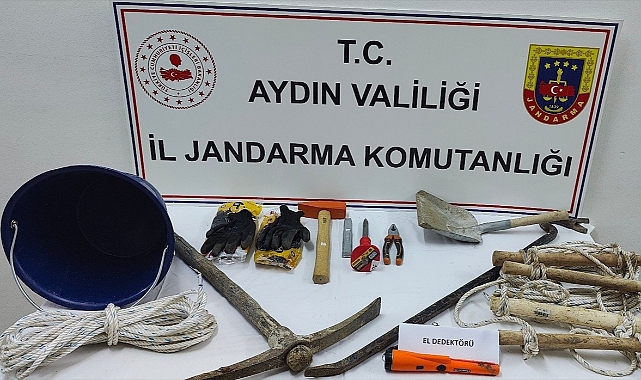 Aydın&#039;da kaçak kazı yapan 4 kişi yakalandı