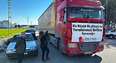 Bayraklı Belediyesinin yardım tırları umut oluyor