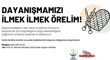 Çiğli’de Örgüler Depremzedeler İçin