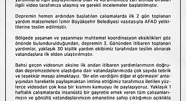 Kemalpaşa Belediyesi'nden deprem yardımlarına ilişkin açıklama