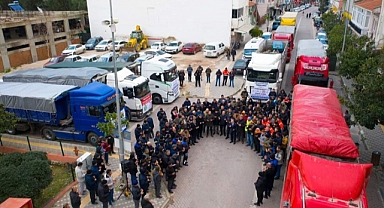 Kınık’tan Dokuz Yardım Tırı Yola Çıktı