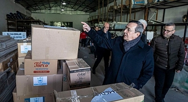 Konak’tan Hatay’a  yardım konvoyu yola çıktı