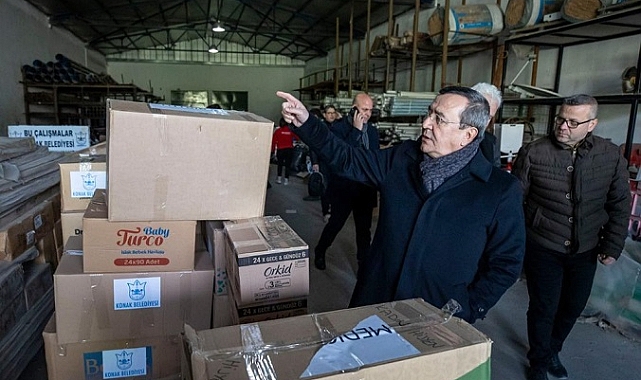 Konak’tan Hatay’a  yardım konvoyu yola çıktı