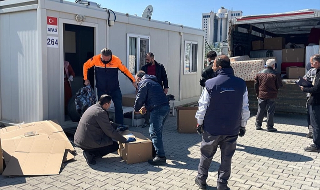 Depremzedeleri ağırlayacak İzmir'deki konteyner kentte hazırlıklar sürüyor