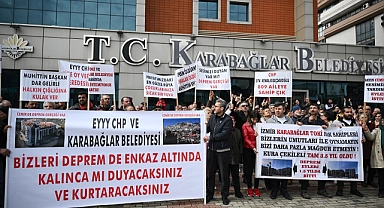 Karabağlar Belediyesini protesto ettiler