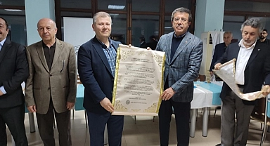 Yardıma koşanlara plaketleri verildi