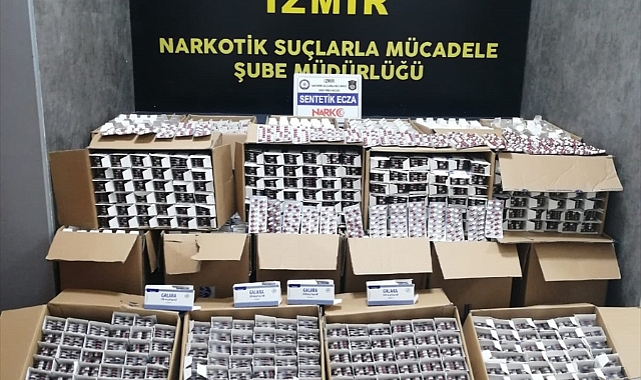 İzmir'de 105 bin sentetik ecza ele geçirildi, 1 kişi tutuklandı