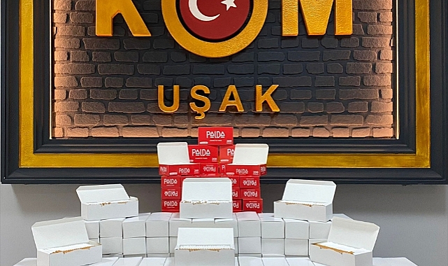 Uşak'ta 40 bin bandrolsüz makaron ele geçirildi