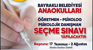Bayraklı Belediyesi öğretmenlerini sınavla belirleyecek